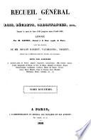 Recueil général des lois, décrets, ordonnances, etc