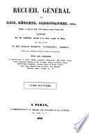 Recueil général des lois, décrets, ordonnances, etc