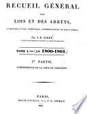 Recueil général des lois et des arrêts en matière civile, criminelle, commerciale et de droit public par J. B. Sirey