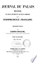 Recueil général des lois et des arrêts fondé par J. B. Sirey, Journal du Palais, Pandectes françaises périodiques