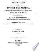 Recueil général des lois et des arrêts