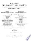 Recueil général des lois et des arrêts