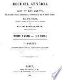 Recueil général des lois et des arrêts