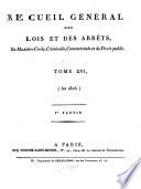 Recueil général des lois et des arrêts