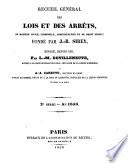 Recueil général des lois et des arrêts