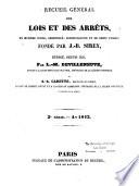Recueil général des lois et des arrêts