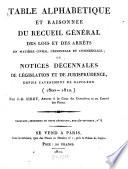 Recueil général des lois et des arrêts
