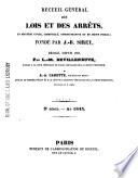 Recueil général des lois et des arrêts