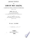 Recueil général des lois et des arrêts