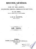 Recueil général des lois et des arrêts