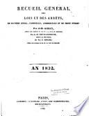 Recueil général des lois et des arrêts