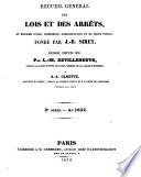 Recueil général des lois et des arrêts