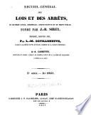 Recueil général des lois et des arrêts