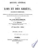Recueil général des lois et des arrêts