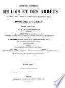 Recueil général des lois et des arrêts