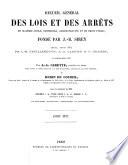 Recueil général des lois et des arrêts