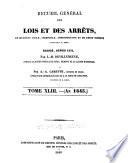 Recueil général des lois et des arrêts