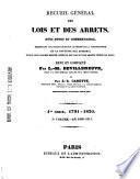 Recueil général des lois et des arrêts
