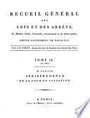 Recueil général des lois et des arrêts
