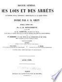 Recueil général des lois et des arrêts