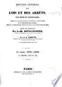 Recueil général des lois et des arrêts