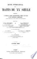 Recueil International des Traites du XXe Siecle