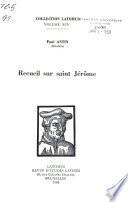 Recueil sur saint Jérôme