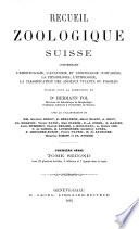 Recueil zoologique suisse