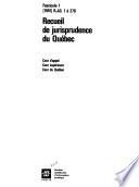 Recueils de jurisprudence du Quebec