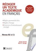 Rédiger un texte académique en français
