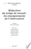 Réduction du temps de travail
