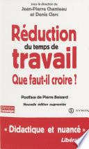 Réduction du temps de travail