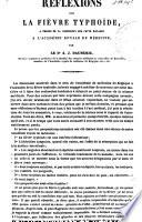 Réflexions sur la fièvre typhoïde