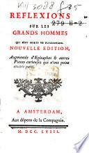 Réflexions sur les grandes hommes qui sont mort en plaisantant