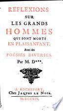 Réflexions sur les grands hommes qui sont morts en plaisantant