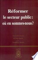 Réformer le secteur public