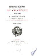 Registre criminel du Châtelet de Paris