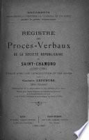 Registre des procès-verbaux de la Société républicaine de Saint-Chamond