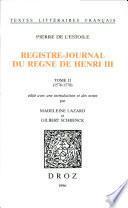 Registre-journal du règne de Henri III: 1576-1578