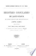 Registres consulaires de Saint-Flour, en langue romane, avec résumé français (1376-1405)