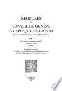 Registres du Conseil de Genève a l'époque de Calvin: Du 1er janvier au 31 decembre 1539 (2 v.)