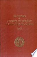 Registres du conseil de Genève à l'époque de Calvin