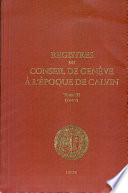 Registres du Conseil de Genève à l'époque de Calvin