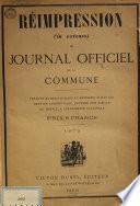 Réimpression (in extenso) du Journal officiel de la Commune, 19 mars - 24 mai 1871