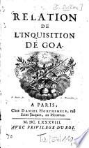Relation de l'inquisition de Goa