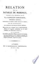 Relation de la bataille de Marengo