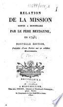 Relation de la mission donnée à Montpellier par le Père Brydayne, en 1743