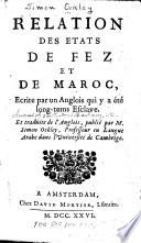 Relation des états de Fez et de Maroc