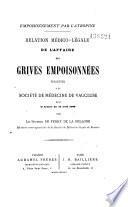 Relation médico-légale de l'Affaire des Grives empoisonnées (par l'Atropine)