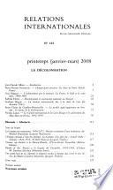 Relations internationales
